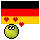 Smiley mit Flagge von Deutschland