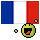 Smiley mit Flagge von Frankreich