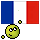 Smiley mit Flagge von Frankreich