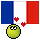 Smiley mit Flagge von Frankreich