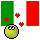 Smiley mit Flagge von Italien