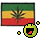 Smiley mit Flagge Rastafari mit Hanfblatt